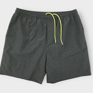 Chubbies Men's XL Gray Hybrid Training‎ Shorts Swim Trunks Elastic Waist Active
